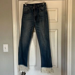 Black Label Frayed Jeans